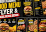 design modern restaurant menu food flyer and digital menu